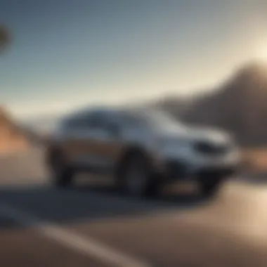 Acura RDX: Performance on the Open Road Acura RDX on a scenic road illustrating its performance capabilities.