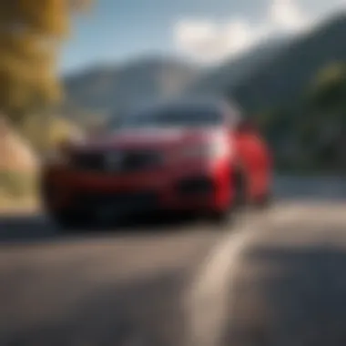 Performance Dynamics of Acura TLX SH AWD Acura TLX SH AWD in action on a winding road emphasizing performance