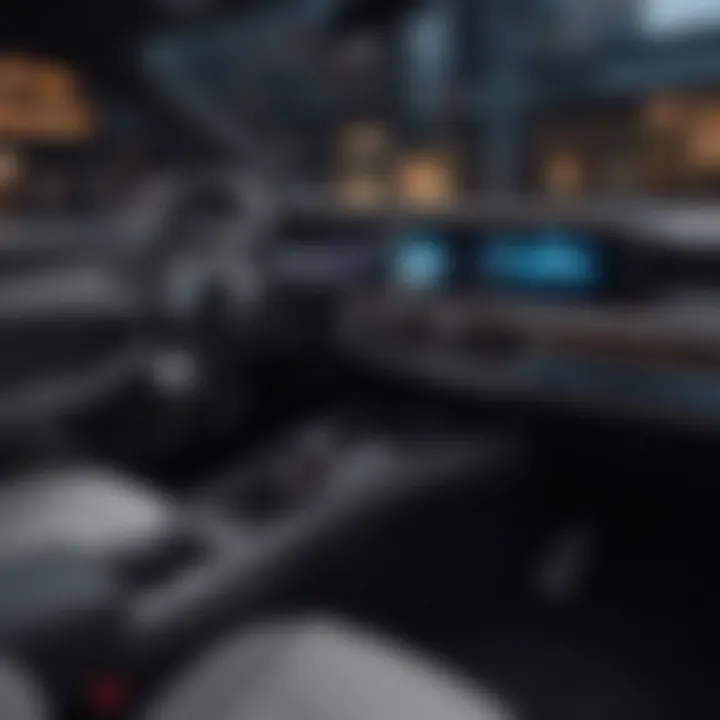 An interior shot of the Alpha EV highlighting its advanced technology dashboard and user interface.