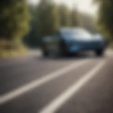 Alpha EV: Performance in Action A dynamic image of the Alpha EV in motion on a scenic road, emphasizing its performance capabilities.