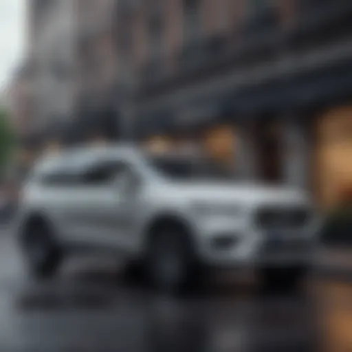 Luxury SUV front view showcasing design and aesthetics