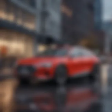 Audi e-tron: Shaping the Future of Electric Mobility Audi e-tron positioned in an urban setting symbolizing market presence