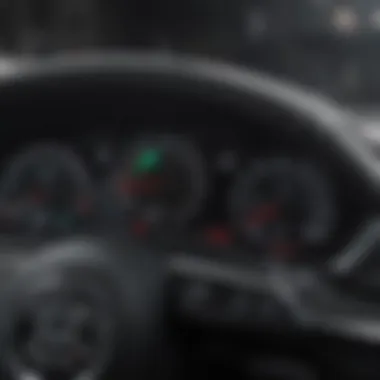 Performance metrics display of the Audi hybrid crossover on a dashboard