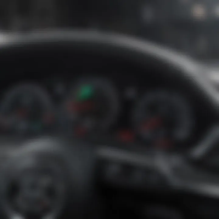 Performance metrics display of the Audi hybrid crossover on a dashboard