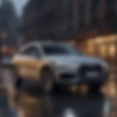 Audi Hybrid Crossover: A Presence in Urban Landscapes Audi hybrid crossover in an urban setting, representing its market presence
