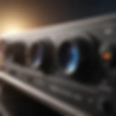 Close-up of a digital audio receiver with modern connectivity features
