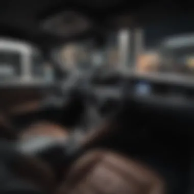 Interior view of a car featuring a premium sound system installation