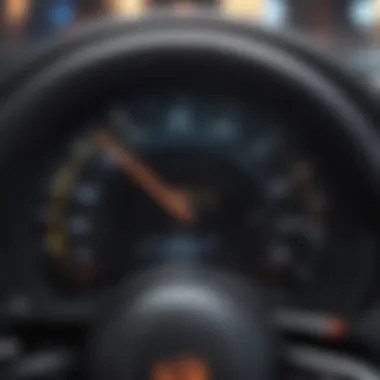 Dashboard of a fuel-efficient car displaying mileage