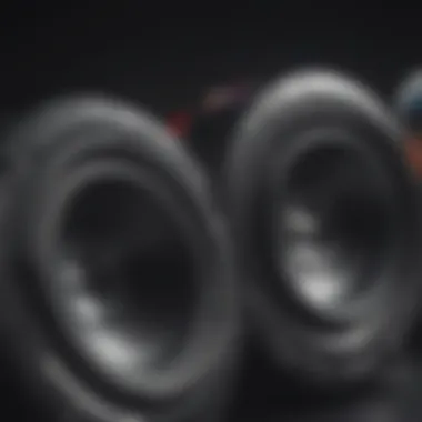Different Types of Car Audio Speakers A detailed view of various car audio speaker types on display