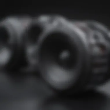 A selection of top-rated car audio speakers in an automotive setting