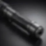 Close-up view of a high-quality RV shock absorber showcasing its design and build