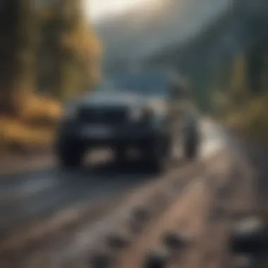 Scenic View of All-Wheel Drive Cars Exploring used all-wheel drive vehicles in a scenic landscape