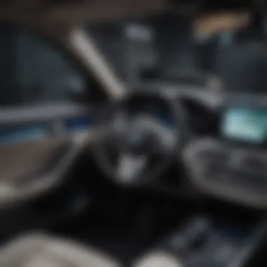 Interior dashboard of the BMW ix highlighting advanced technology