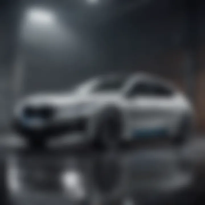 Sleek exterior view of the BMW ix showcasing its aerodynamic design