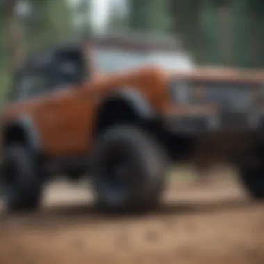 Comparative Analysis of Bronco Suspension Types Illustration of Bronco suspension types emphasizing on-road and off-road capabilities