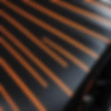 Close-up of Camaro SS stripes highlighting intricate design details.