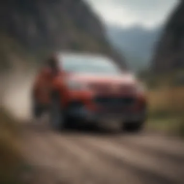 Chevrolet Trax Performance on Rugged Terrain Chevrolet Trax navigating through rugged terrain showcasing its performance