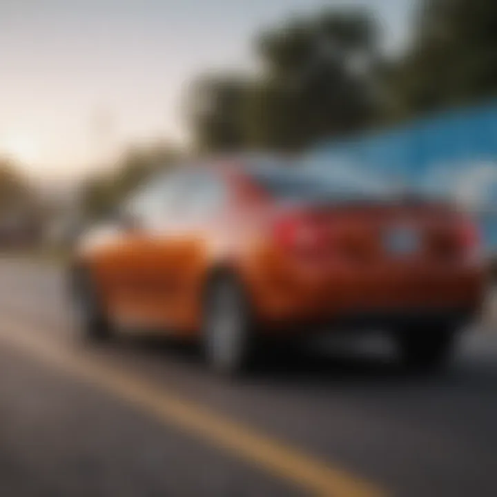 Chevy Cobalt in motion demonstrating its performance