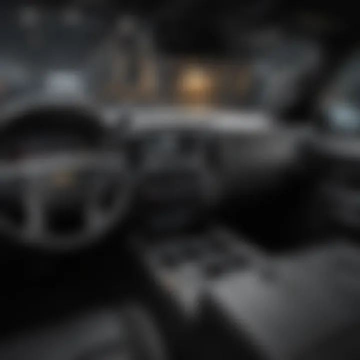 Interior view of the Chevy Silverado Black Ops Edition highlighting its advanced dashboard and technology.