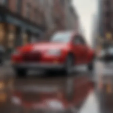 Chrysler GEM car in urban setting demonstrating its practical applications in city driving