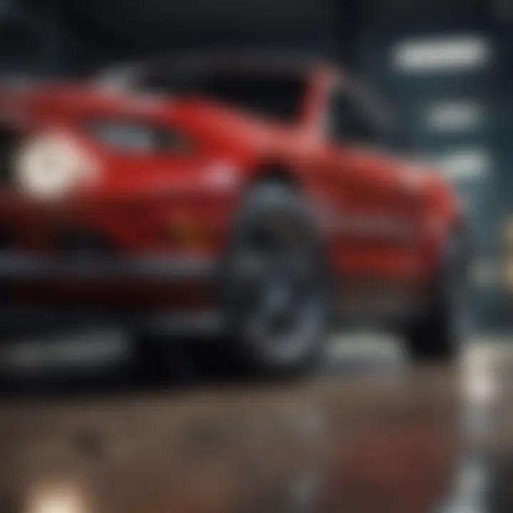 Comparison of different types of custom headlights for Ford Mustang