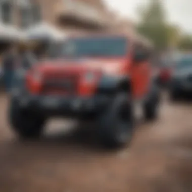 Jeep Wrangler JK Enthusiast Community Gathering Group of Jeep Wrangler JK enthusiasts at a community event