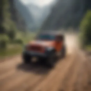 Off-Road Capabilities of the Jeep Wrangler JK Jeep Wrangler JK navigating a challenging off-road trail