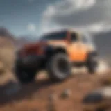 Jeep Wrangler JK showcasing its rugged exterior in an off-road setting
