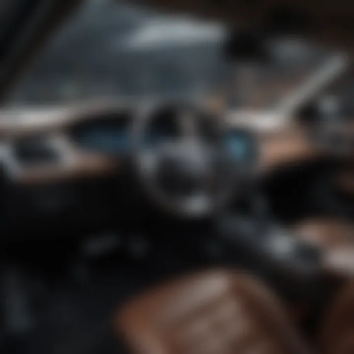 Interior layout of the Outlander base model highlighting technology features