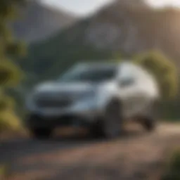 Honda CR-V parked in a scenic location