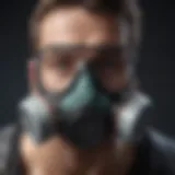 Auto body paint respirator with filters