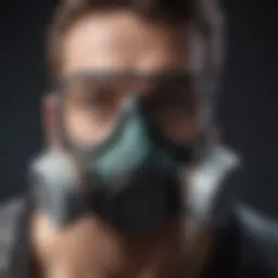 Auto body paint respirator with filters