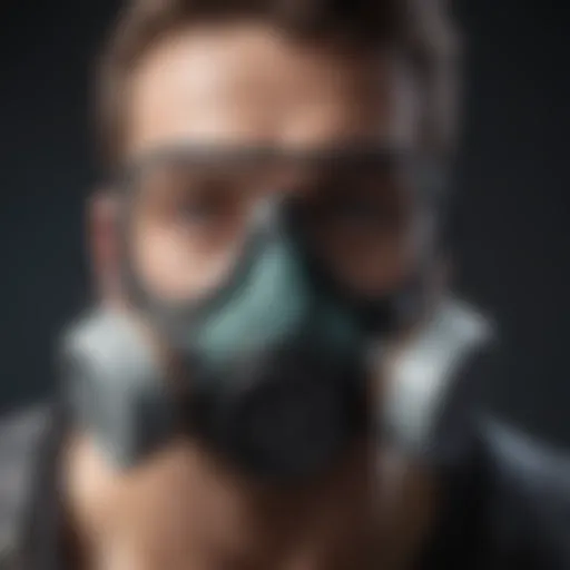 Auto body paint respirator with filters