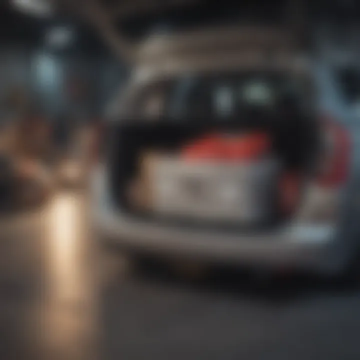 A practical demonstration of packing items into the Toyota Prius cargo area