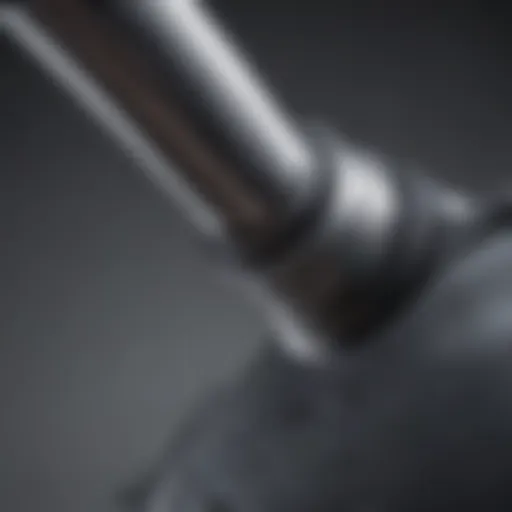 Close-up of a soda blaster nozzle showcasing precision cleaning capabilities