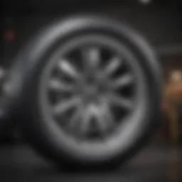 Detailed wheel tire size chart displaying various measurements and specifications