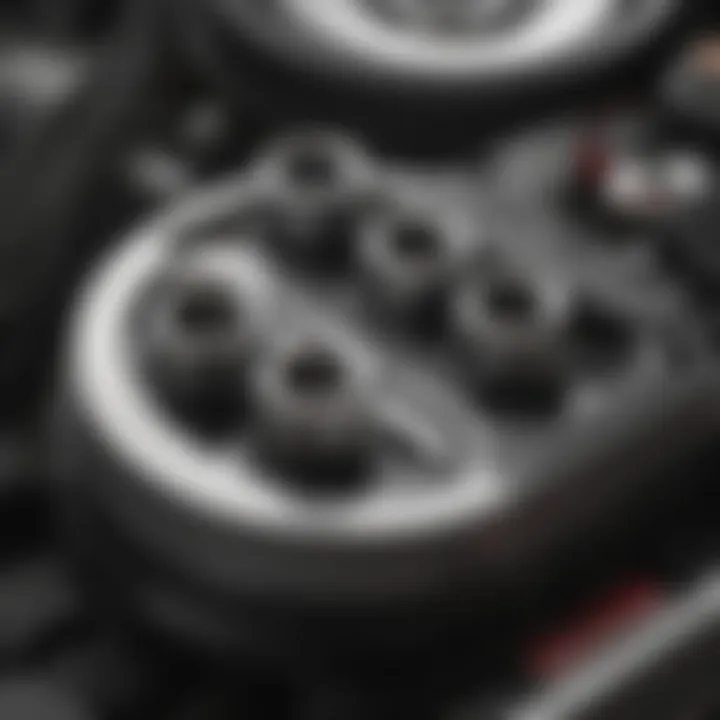 Visual representation of proper usage of lug nut socket sets