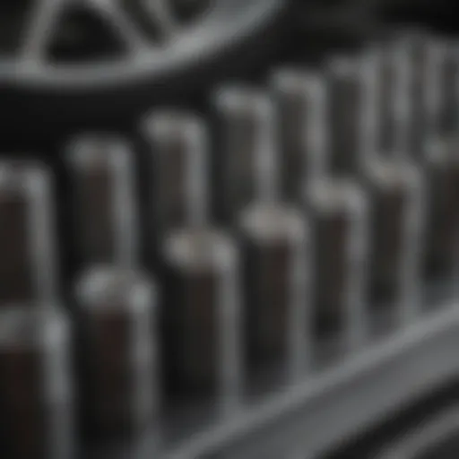 Close-up view of a high-quality snap-on lug nut socket set