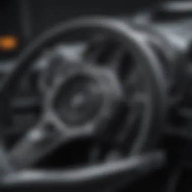 A detailed view of an IDIDIT steering column showcasing its intricate design and craftsmanship.
