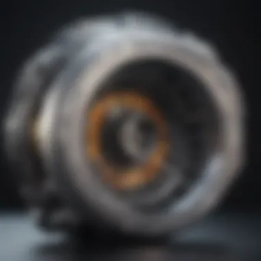 Internal Structure of a Turbocharger Cross-section of a turbocharger showcasing internal components