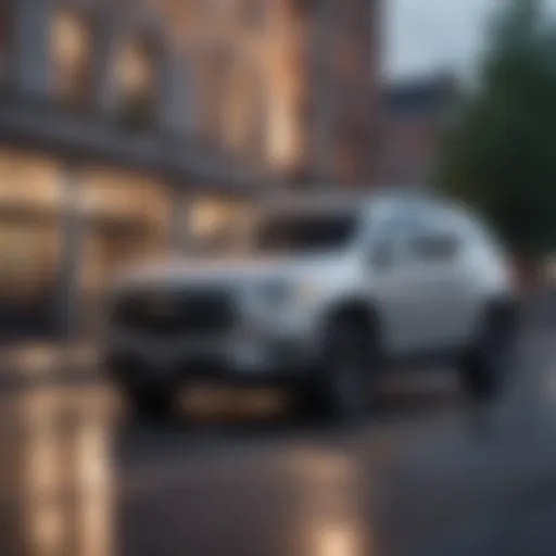 Dynamic exterior view of the GM Traverse showcasing its sleek design.