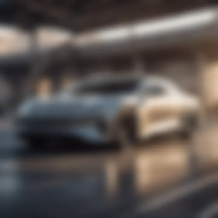 Lucid Motors vehicle in a dynamic driving scenario