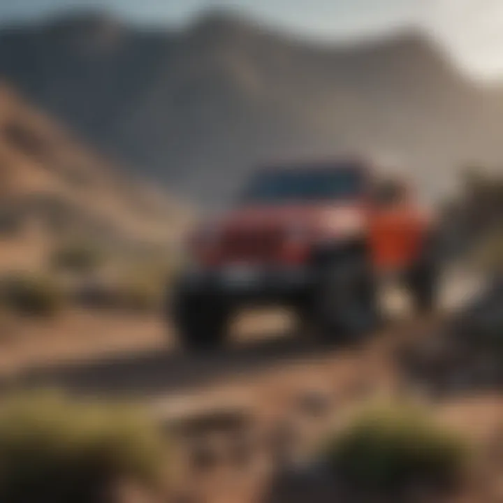 Jeep Gladiator on a rugged terrain