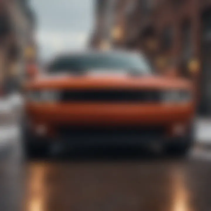 Sleek exterior design of the Dodge Challenger GT AWD showcasing its muscular stance