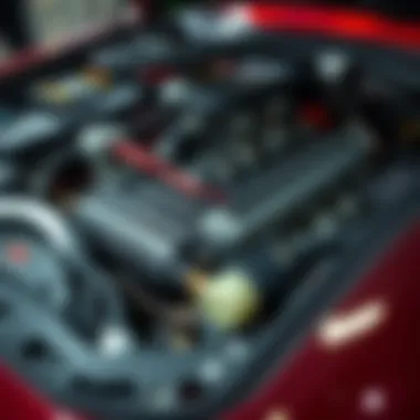 Detailed view of engine modifications