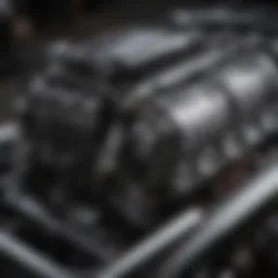 Detailed view of a 5.7 Hemi engine showcasing airflow modifications