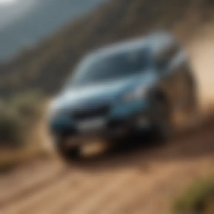 Subaru Forester driving on a rugged terrain, demonstrating off-road capability