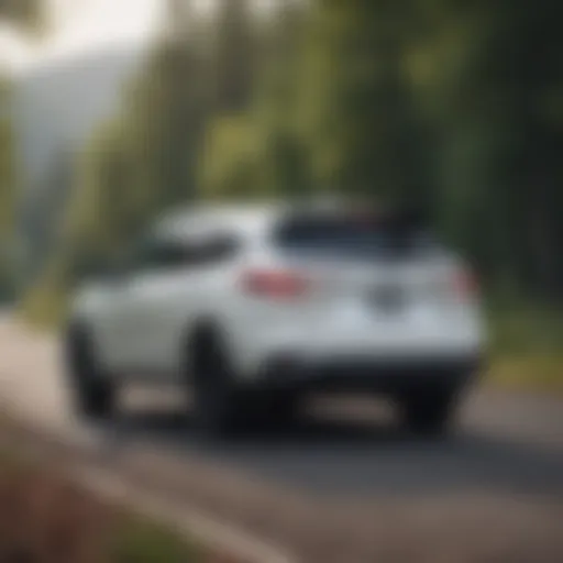 Acura RDX on a scenic road showcasing its design and performance.