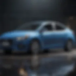 Sleek exterior design of the Hyundai Accent showcasing modern aesthetics