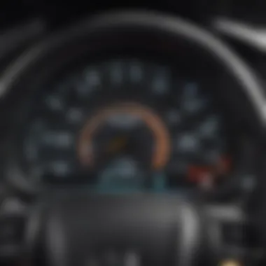 Dashboard display highlighting the performance metrics of the Honda Civic Sport during a test drive.